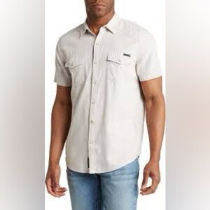 Lucky Brand Western Washed & Worn Button Down Shirt, size Medium